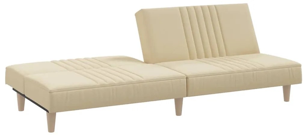 Sofá-cama tecido creme