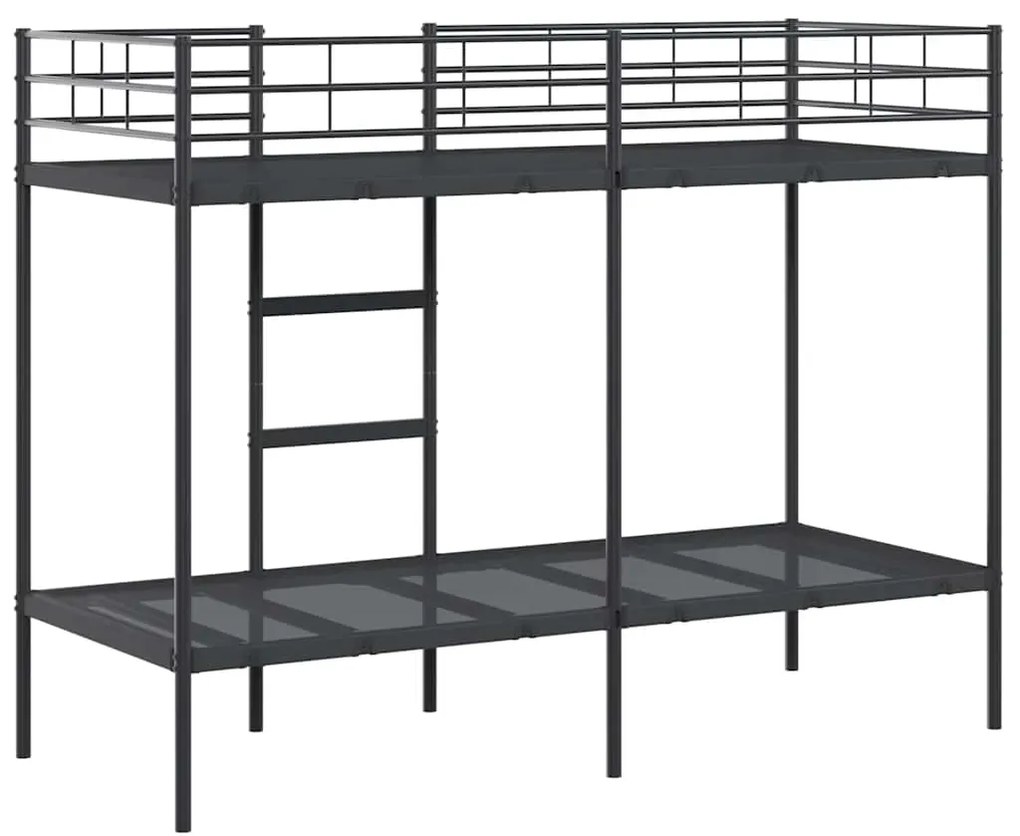 Beliche sem colchão 75x190 cm aço preto