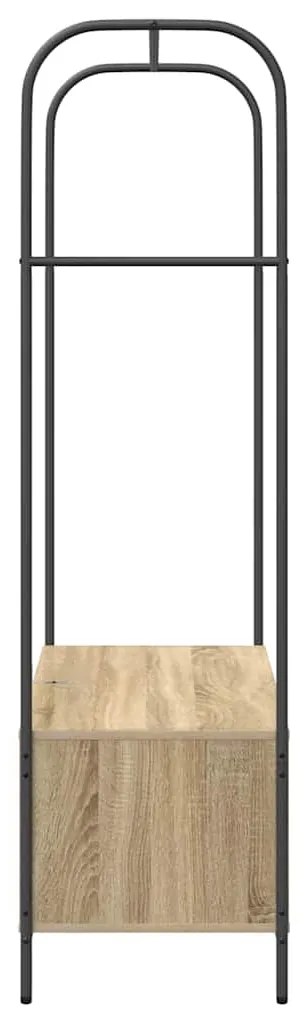 Cabideiro com prateleiras Carvalho Sonoma 100x44x160 cm