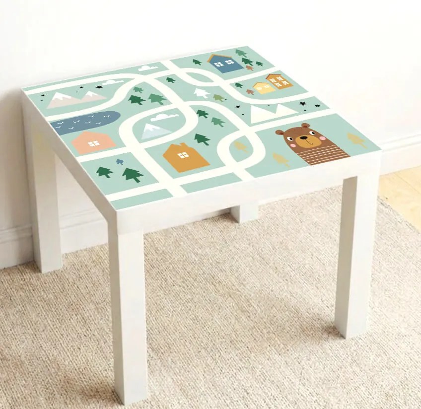 Autocolante de mesa IKEA LACK - Floresta escandinava