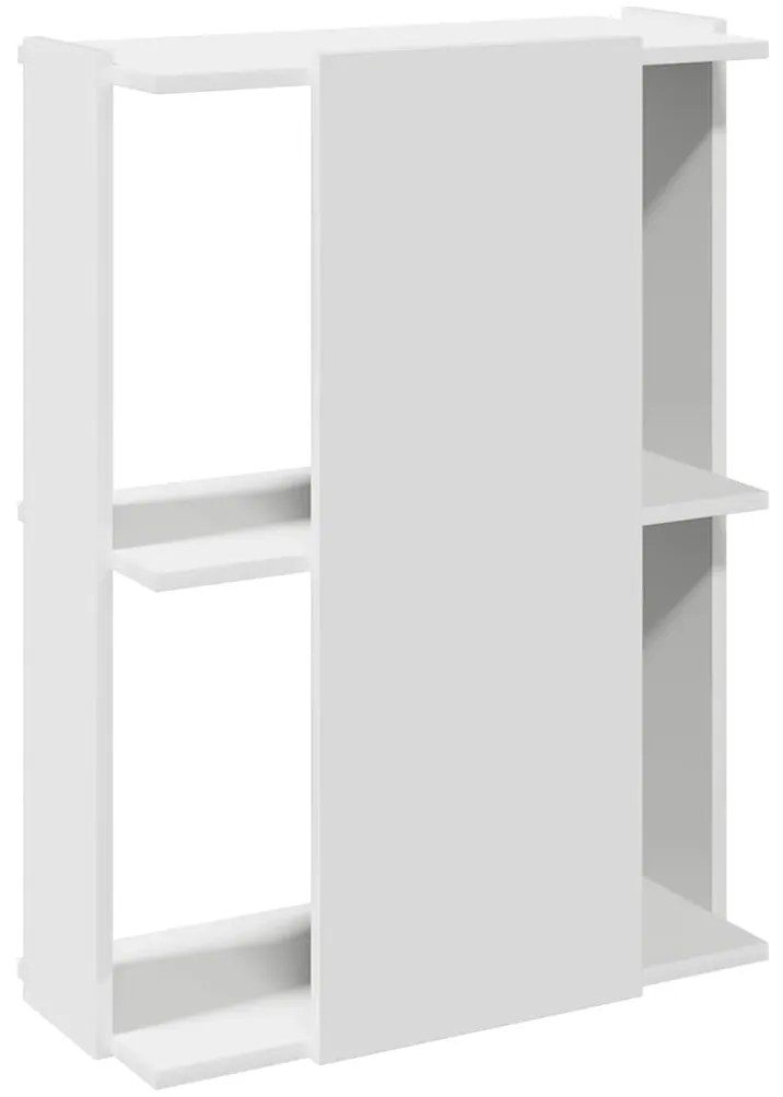 Estante de 3 camadas 60x30x80 cm madeira trabalhada branco