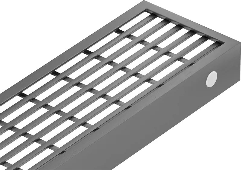 Mexen Flat M33 cobertura para dreno linear 90 cm, cinza gun escovado - 1E33090