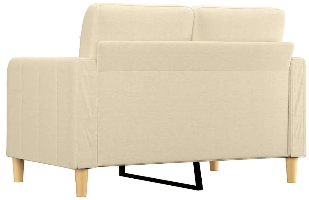 Sofá de 2 lugares tecido 120 cm cor creme