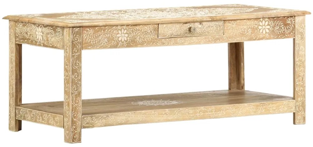 Mesa de centro 110x50x45 cm mangueira maciça pintada à mão