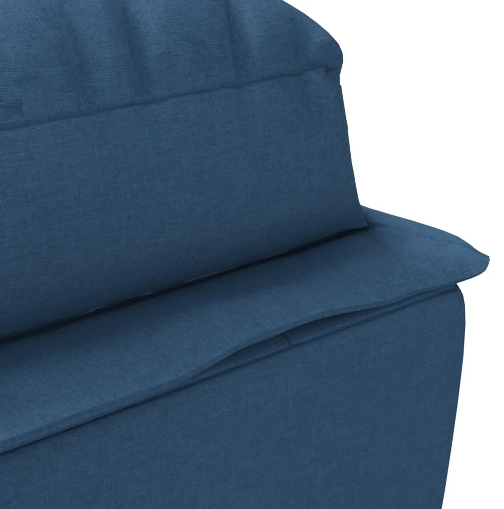 Chaise lounge de massagem com almofadões tecido azul