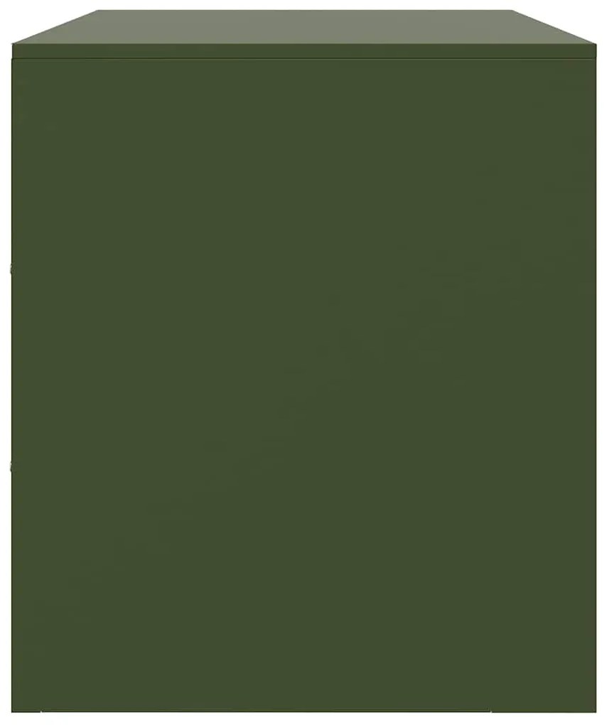 Móveis de TV 2 pcs 67x39x44 cm aço verde azeitona