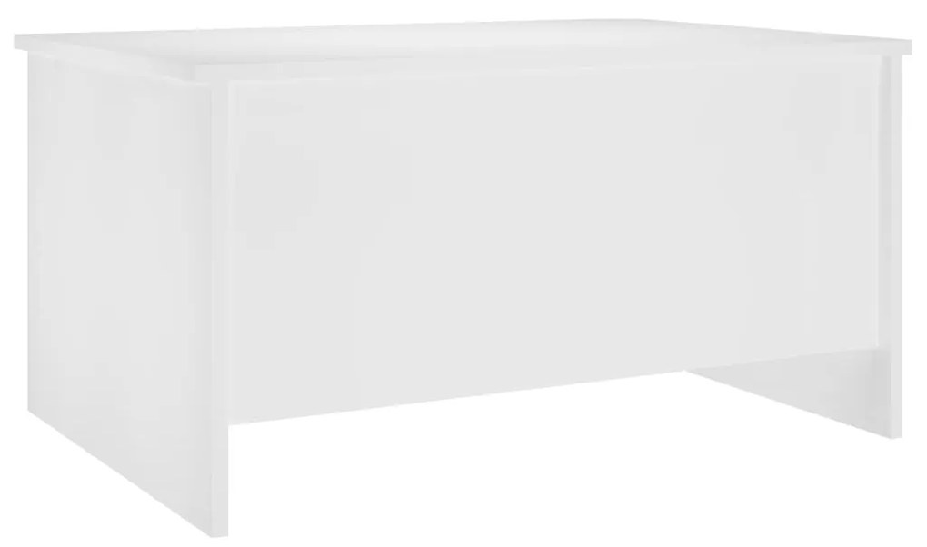 Mesa de Centro Beira Elevatória de 80 cm - Branco - Design Moderno