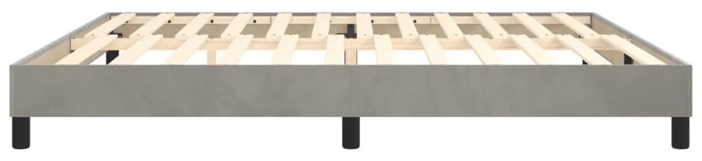 Estrutura de cama sem colchão 200x200 cm veludo cinzento-claro