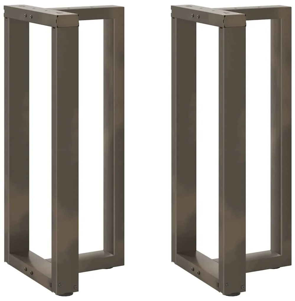 Pés de mesa de bar em forma de T, 2 peças, preto, 40x35x(90-91) cm, aç