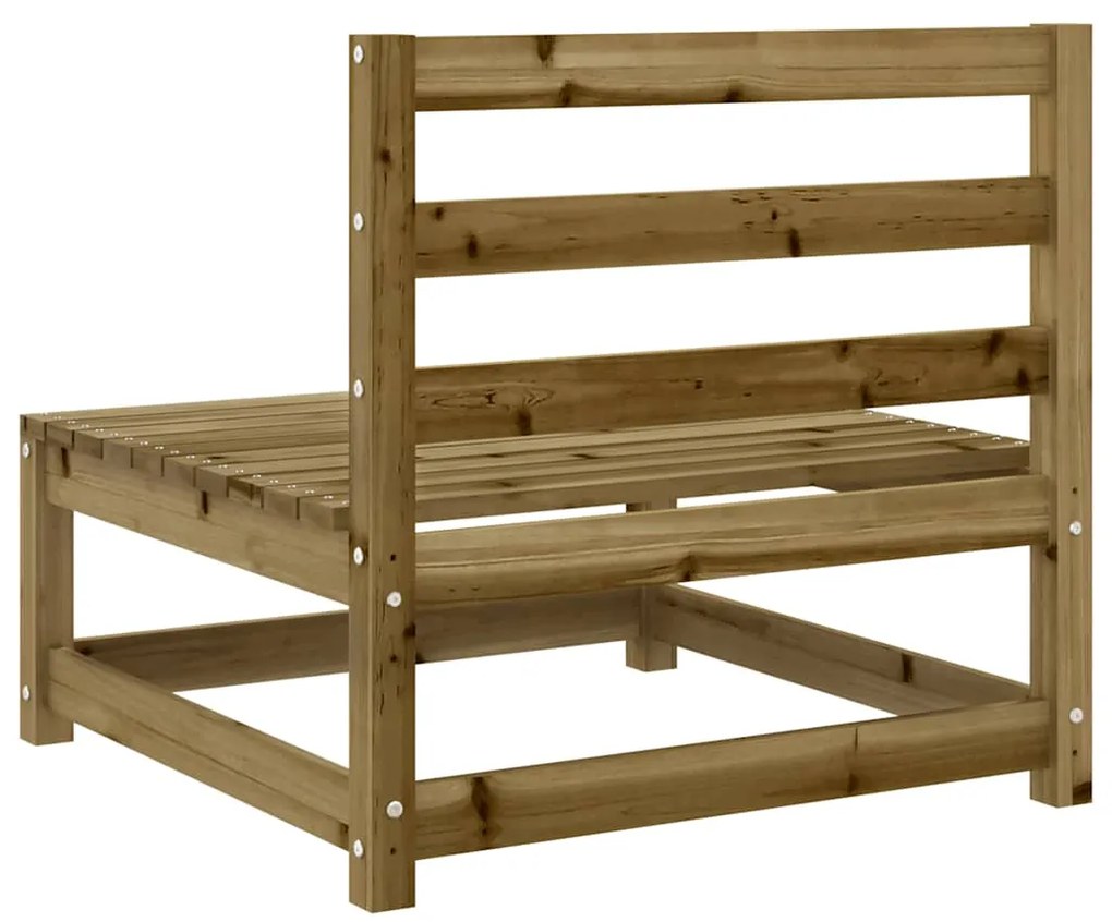 Sofás sem braços p/ jardim 3 pcs 70x70x67 cm pinho impregnado