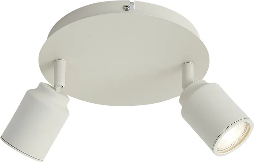 Foco de casa de banho moderno bege 2 luzes IP44 - Ducha