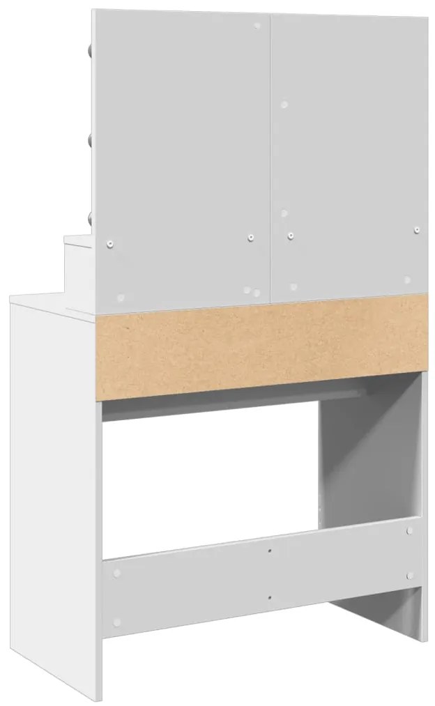 Toucador com LED 80x41x134,5 cm branco