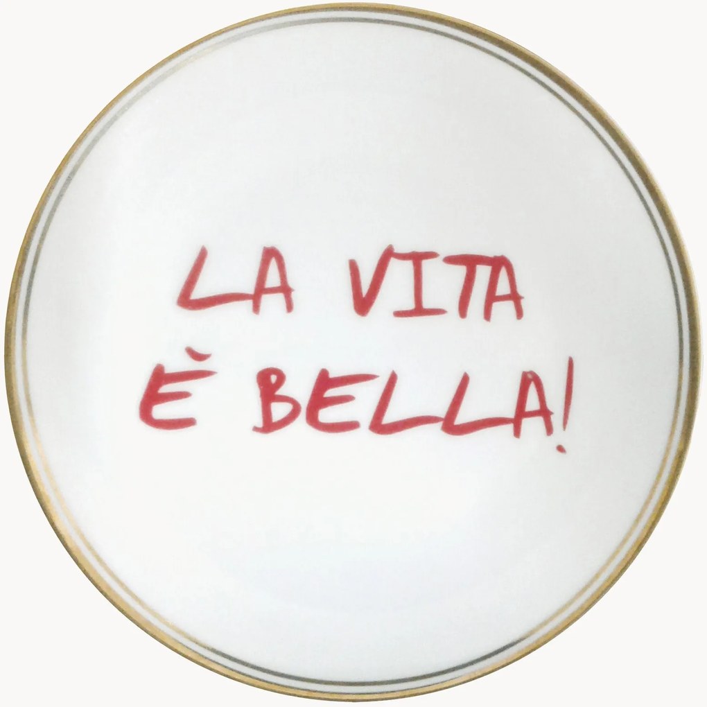 Prato de sobremesa artesanal Tavola Scomposta