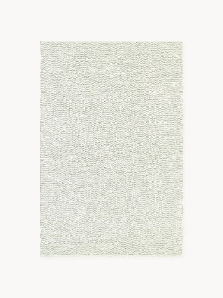 Tapete artesanal para interior e exterior com padrão de losangos vintage Rika