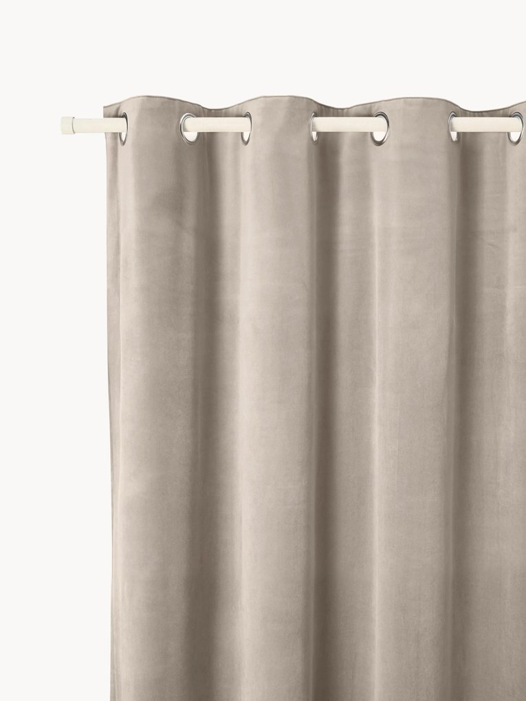 Cortinas em veludo com ilhós Rush, 2 uni.