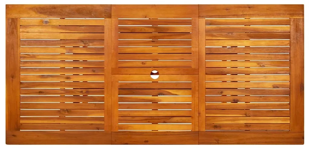 Mesa de jantar p/ jardim (120-170)x80x75 cm acácia maciça