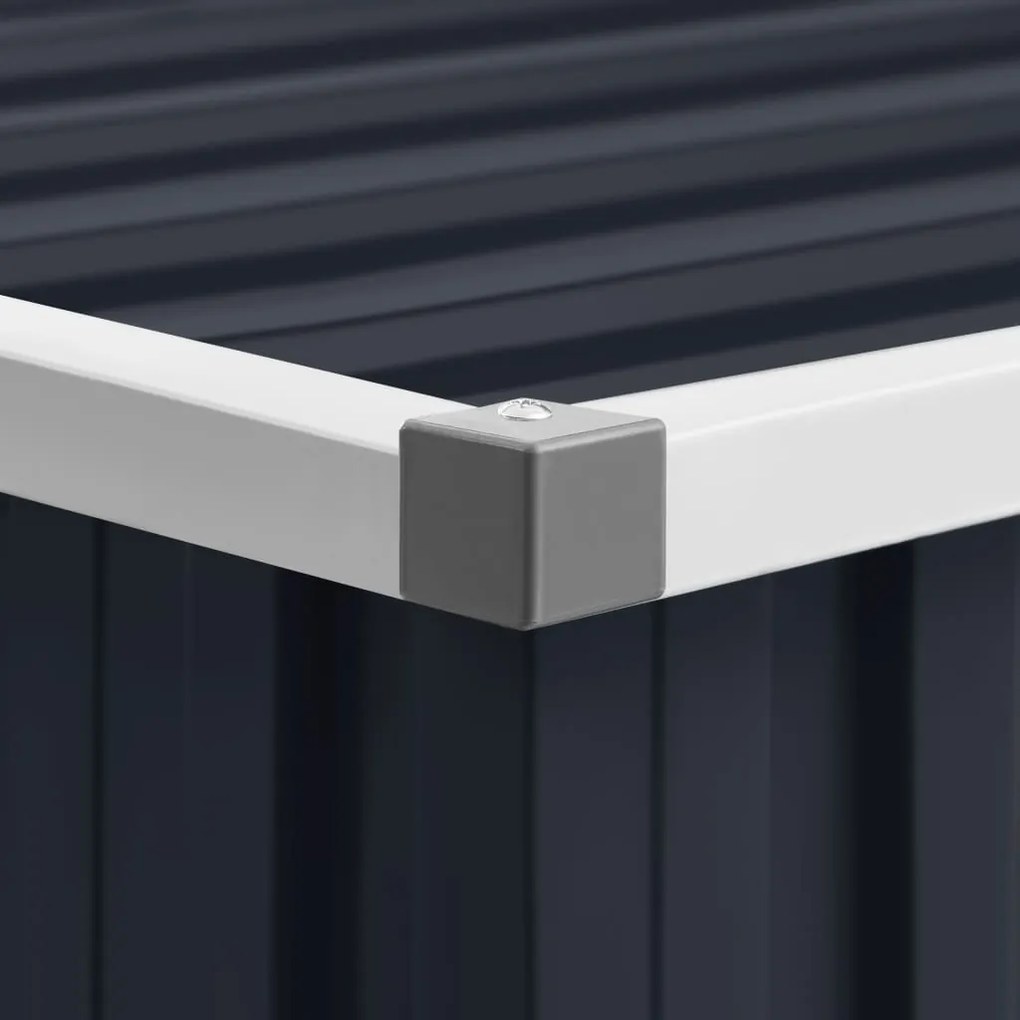 Abrigo de jardim 195x198x159 cm aço galvanizado antracite