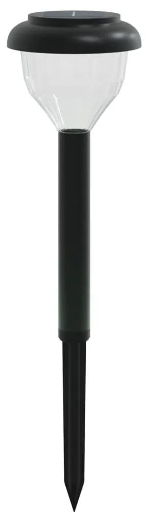 Luzes solares p/ caminhos c/ espigões 4 pcs branco quente e RGB