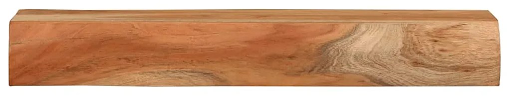 Prateleiras parede 2 pcs 60x17x8 cm madeira de acácia maciça