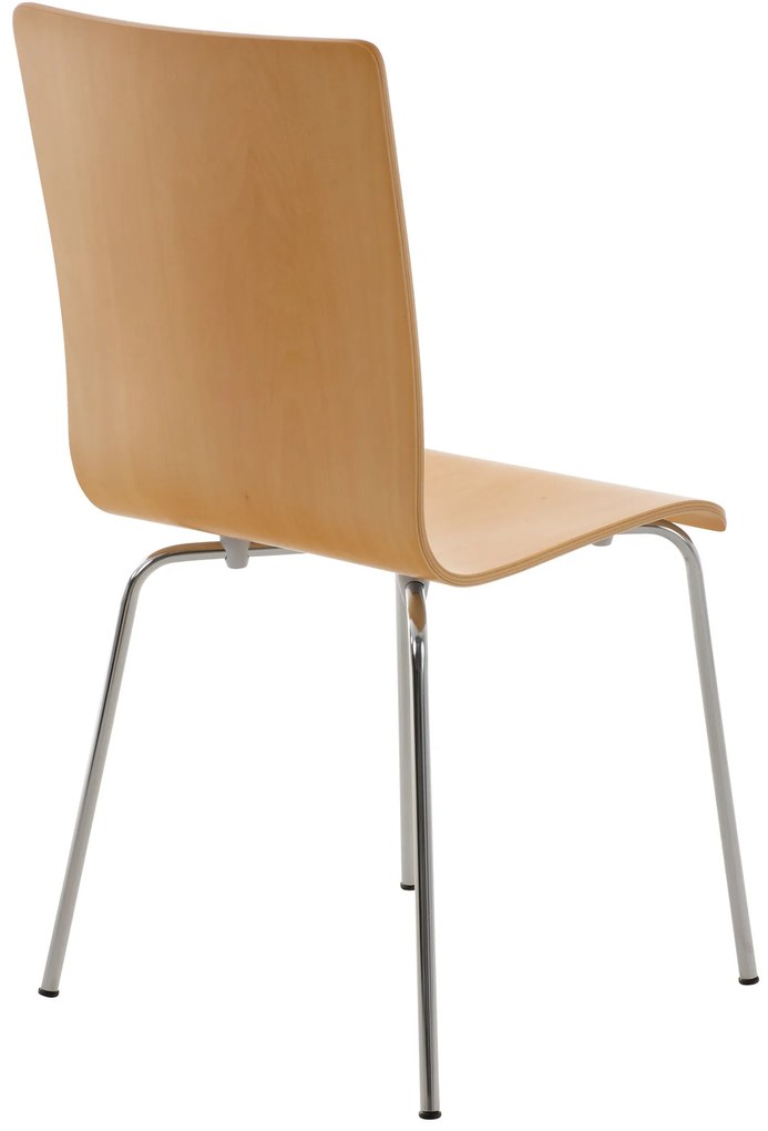 Conjunto de 4 cadeiras de cozinha e sala de jantar Pepe 43 x 87 x 47 cm Cor Natural