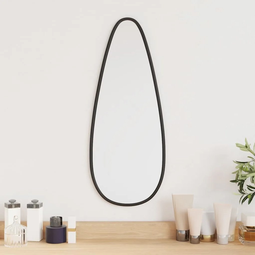 vidaXL Espelho de parede 50x20 cm preto