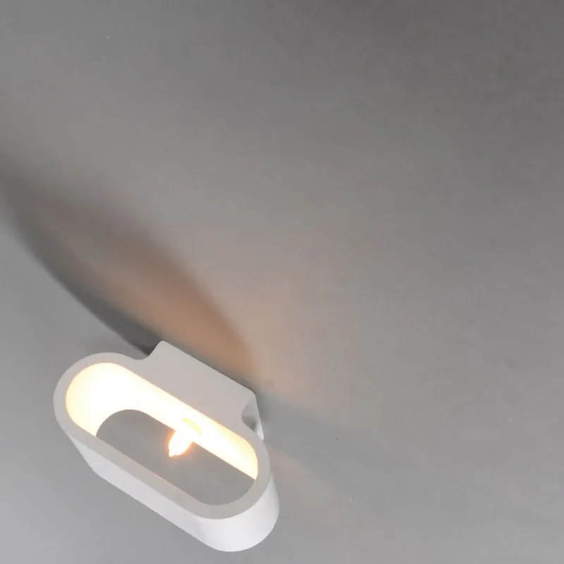 Candeeiro de parede moderno branco plano - Gipsy Arles