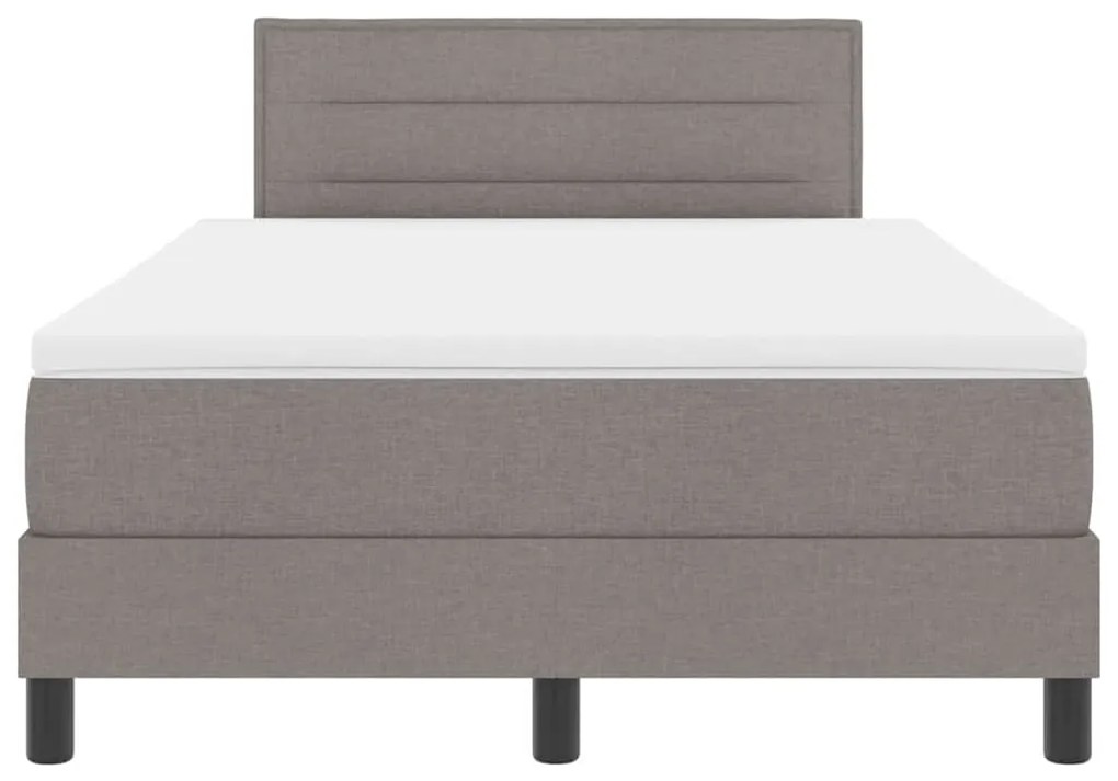 Cama Box Springer com Colchão Taupe 120x190 cm em Tecido