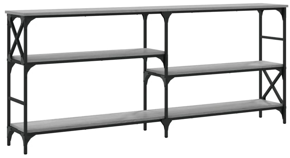 Mesa consola 180x29x76,5 cm derivados madeira cinzento sonoma