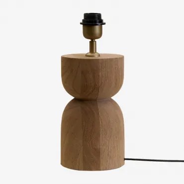 [*]base Para Lâmpada De Mesa Diniz ↑20 Cm & Madeira De Manga - Sklum