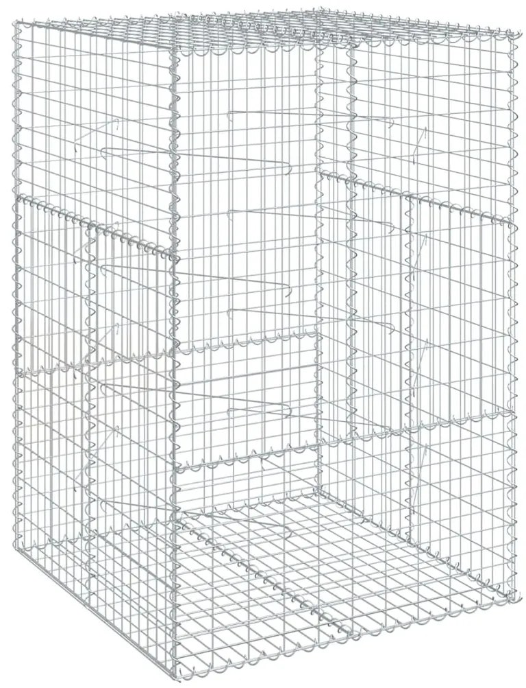 Cesto gabião com cobertura 100x100x150 cm ferro galvanizado