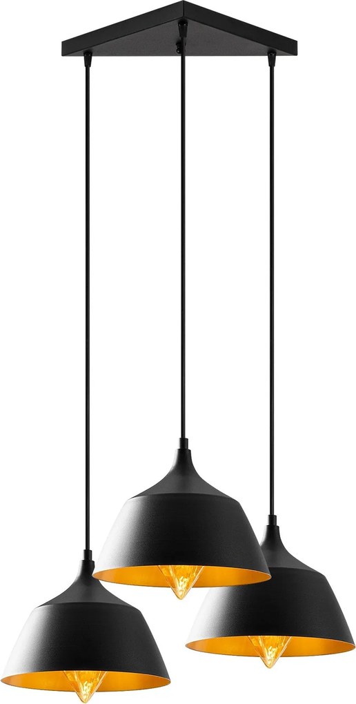 Candeeiro de Teto Dodo – Preto – 52 x 52 cm