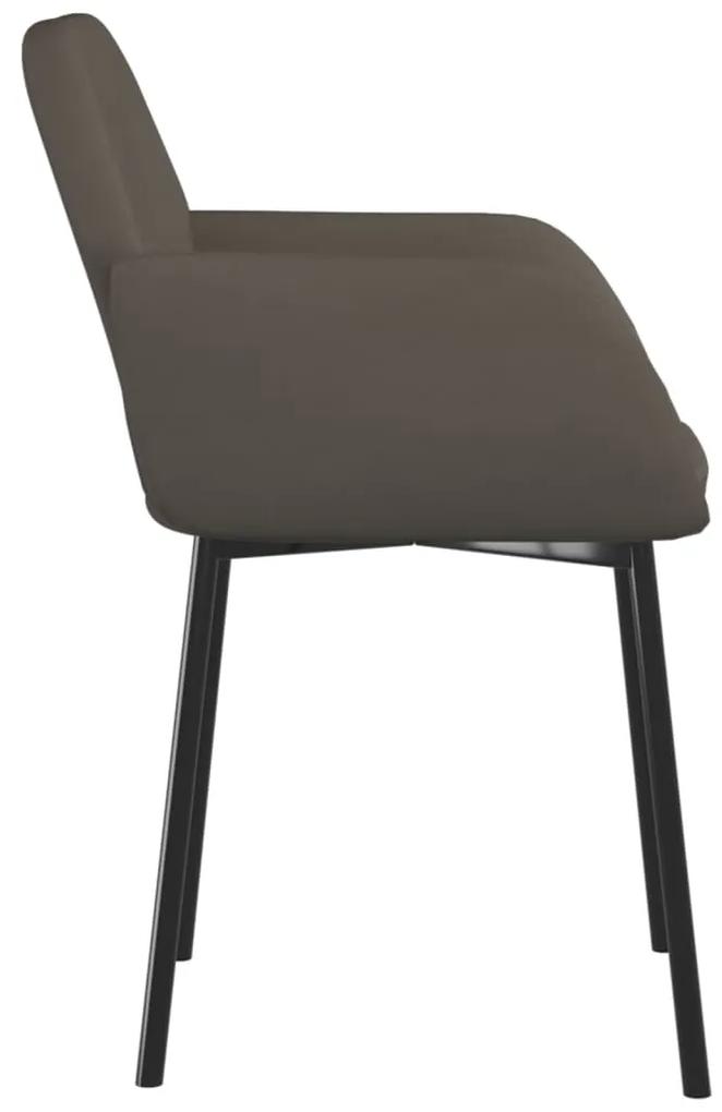 Conjunto de 2 Cadeiras Arkyn em Veludo - Cinzento Escuro - Design Mode