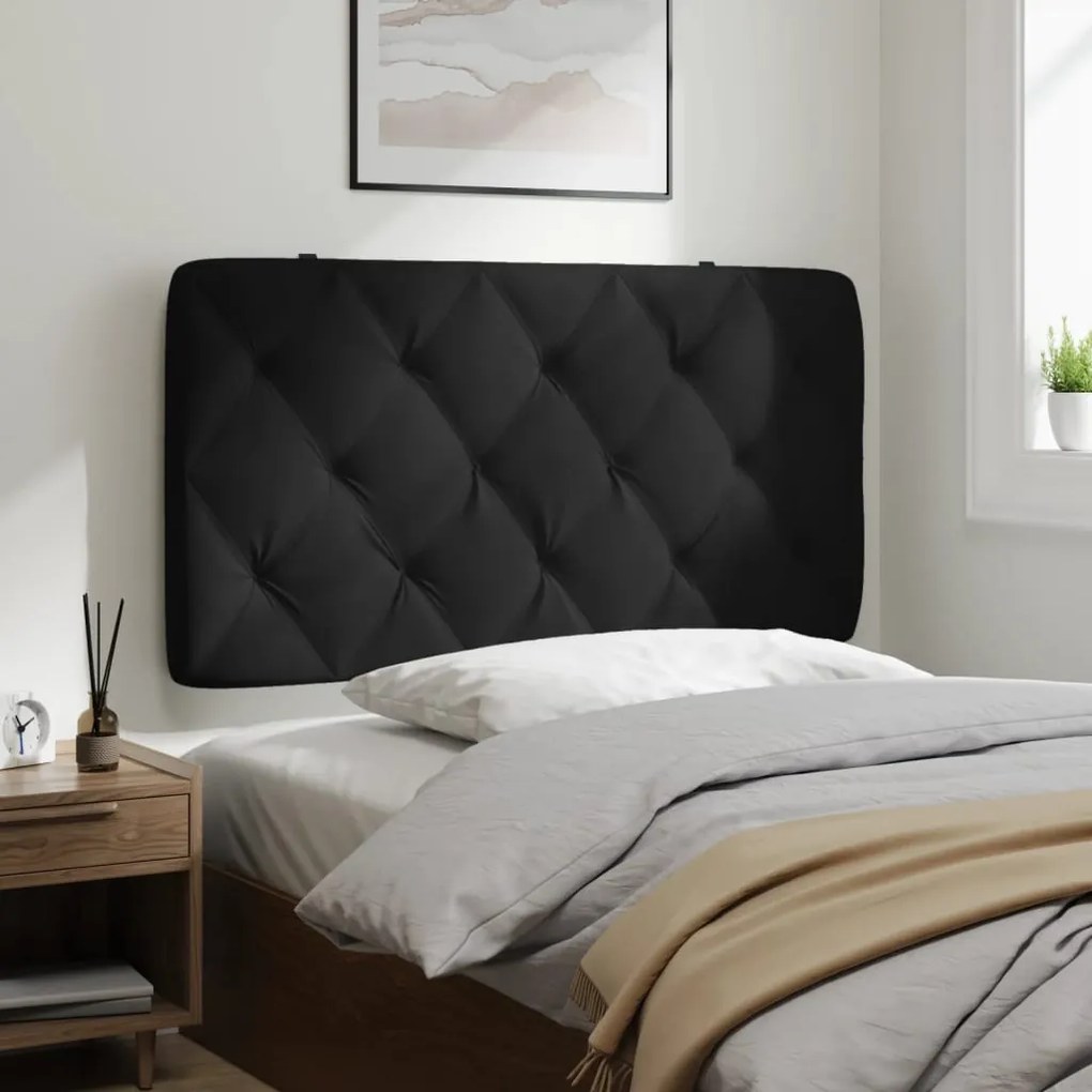 Almofadão de cabeceira 100 cm veludo preto