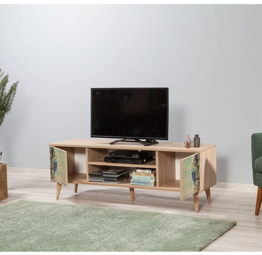 Móvel TV Truva – Carvalho Sonoma – 140 cm x 50 cm x 40 cm