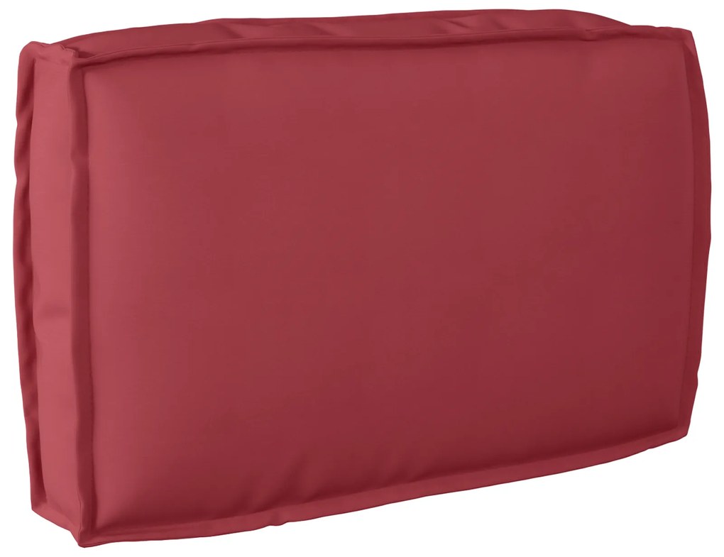 Conjunto de Almofadas para Palete de 2 Peças Vermelho Vinho em Tecido
