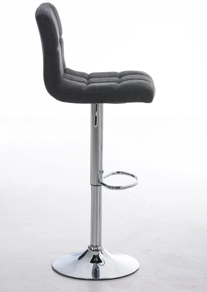 Banco de bar Peru em tecido 46 x 94-114 x 47 cm Cinzento escuro