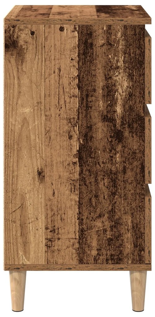 Criado-mudo vidaXL Madeira Velha 40x35x70 cm Madeira Engenharia