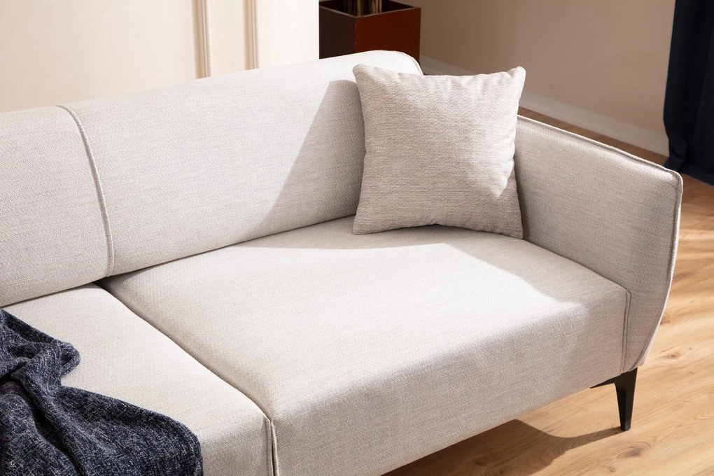 Sofá de 3 Lugares Belissimo – Off White – 220 cm x 67 cm x 95 cm