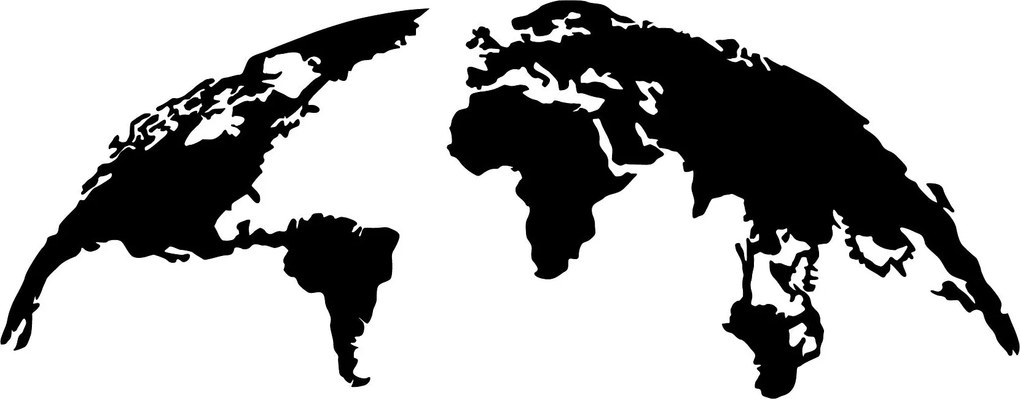 Acessório Decorativo de Parede Metal-391 – Preto – 120 x 47 cm