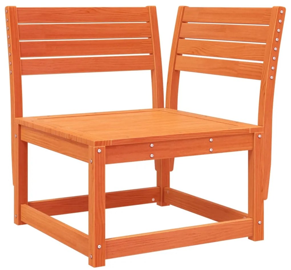 5 pcs conjunto lounge de jardim pinho maciço castanho-mel