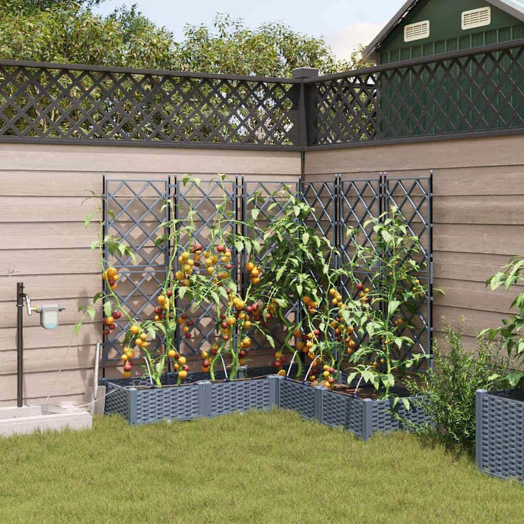 vidaXL Jardineiras de Jardim 1 pc Cinzento-claro 120 x 120 x 126 cm