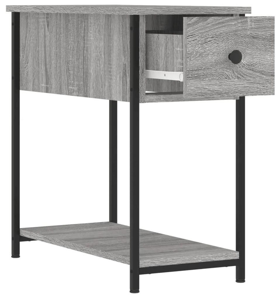 Mesas de cabeceira 2 pcs derivados madeira sonoma cinza