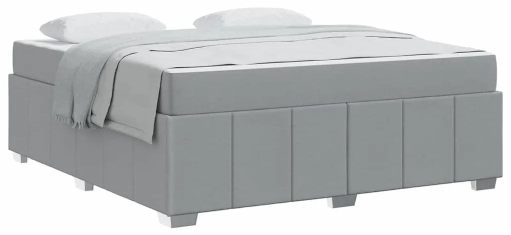 Estrutura da Cama Cinzento-claro 180 x 200 cm tecido
