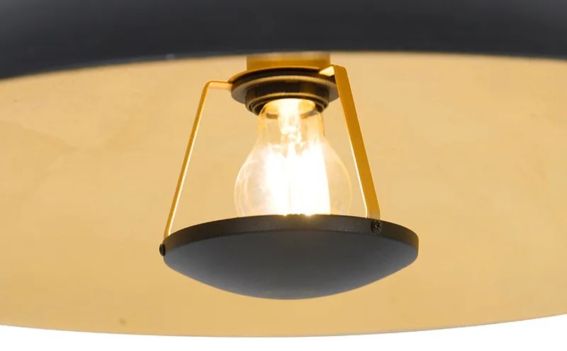 Candeeiro suspenso vintage preto/ouro 60cm - EMILIENNE Novo Moderno