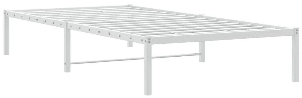 Estrutura de cama 100x190 cm metal branco