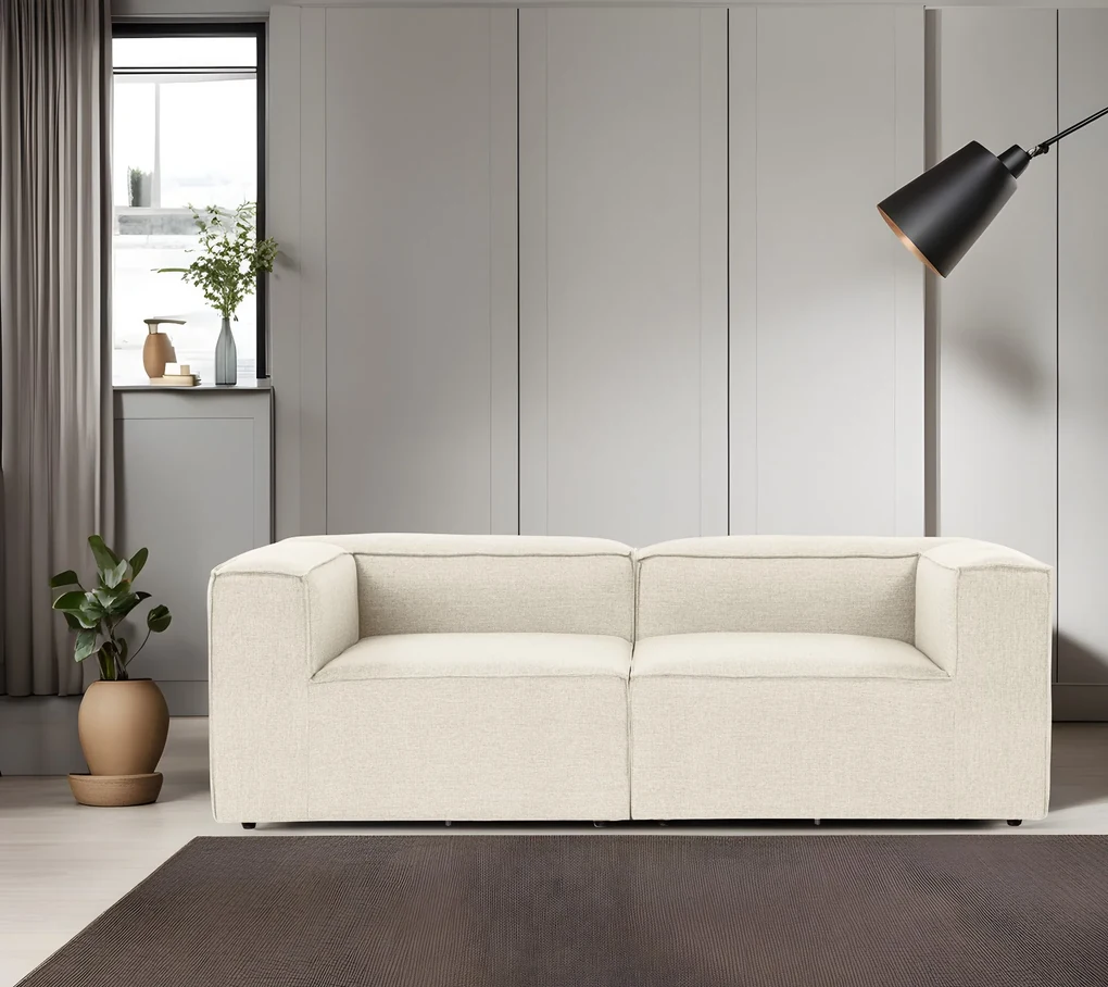 Sofá 2 Lugares Fora – Ecru – 214 cm x 66 cm x 105 cm | BIANO