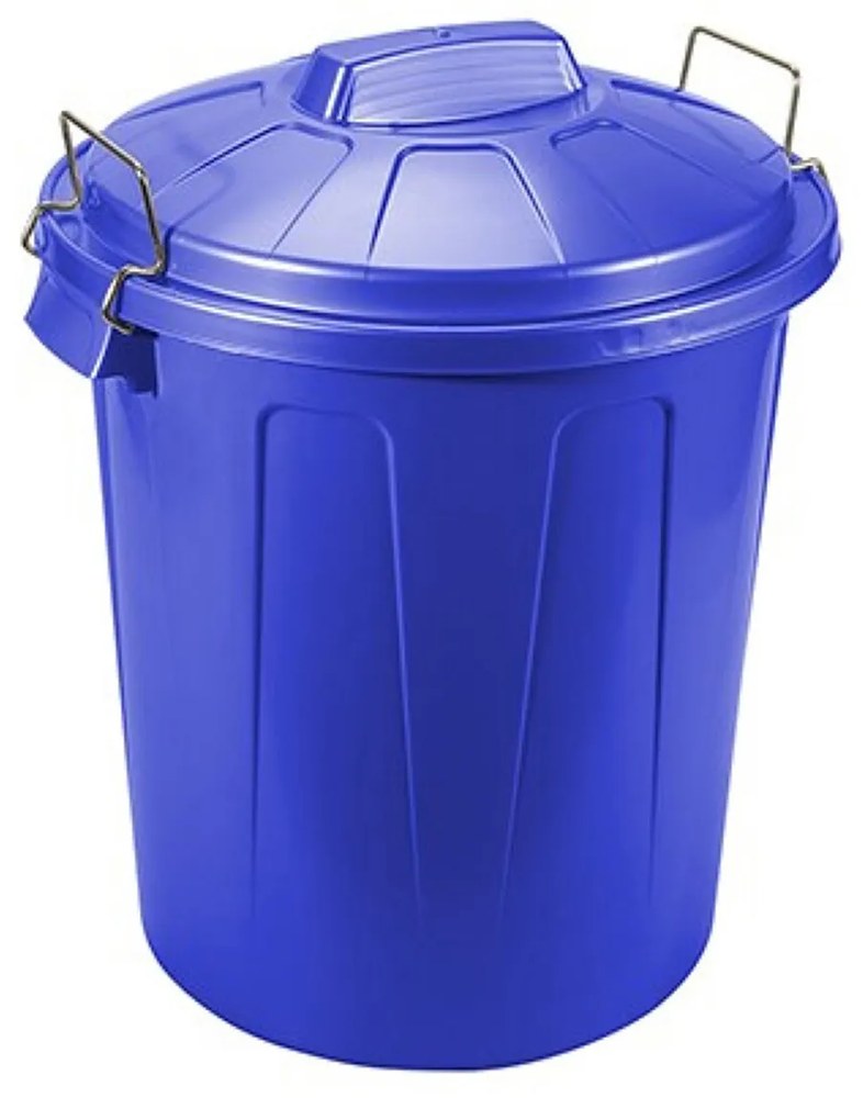 Balde Lixo com Asa Plástico 100l  75X54X50cm Azul