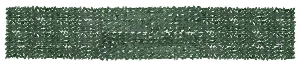 Tela de varanda com folhas verde-escuras 600x100 cm