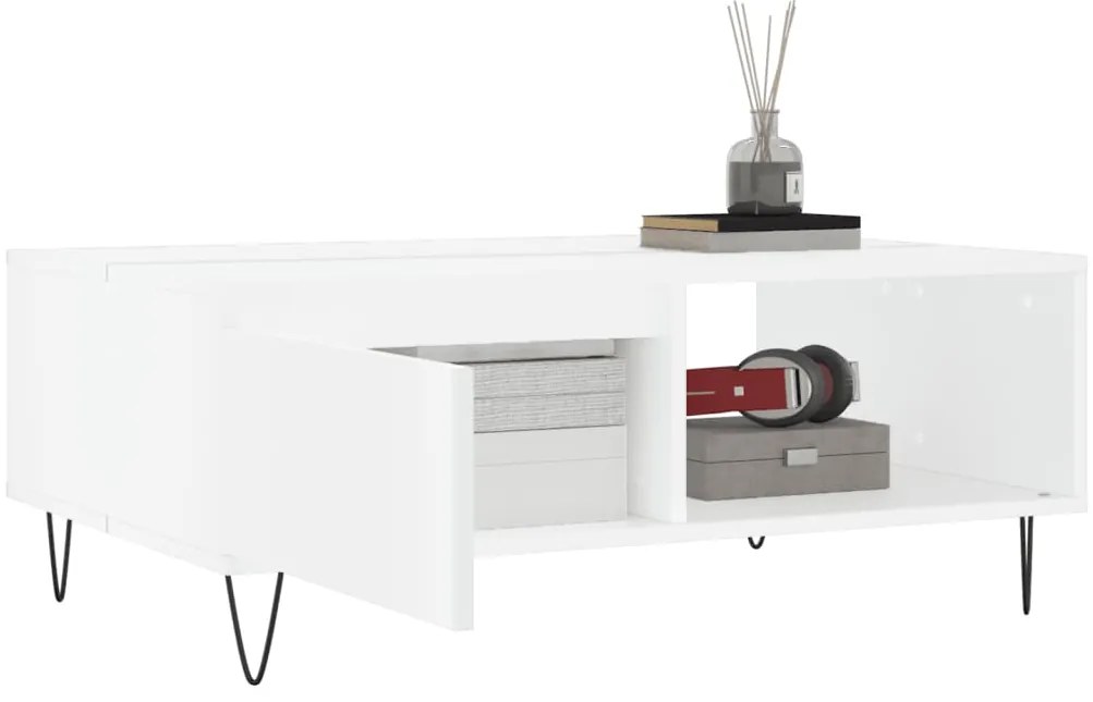 Mesa de centro 90x60x35 cm derivados de madeira branco