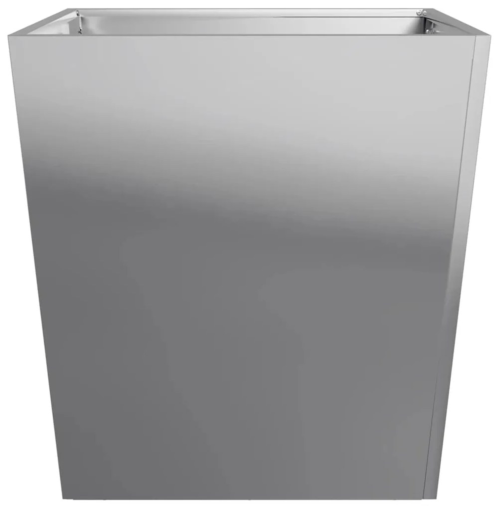 Vaso/floreira de jardim 2 pcs 50x50x50 cm aço galvanizado